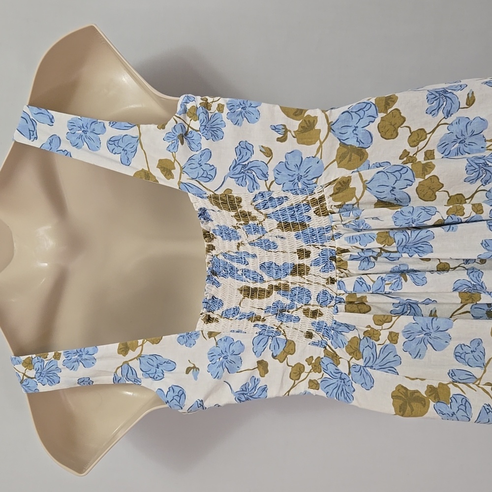 Joie Floral Linen Blend Midi Dress Size 8 Cottagecore Tradwife Easter Spring - Picture 12 of 15
